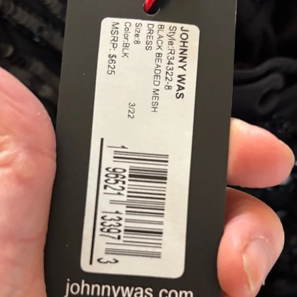 NWT Johnny Was Black Sequin Midi Dress - Picture 14 of 14